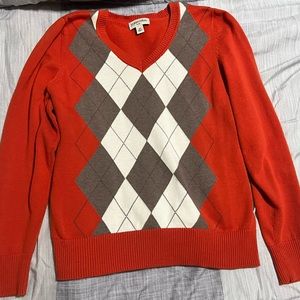 Argyl V Neck sweater